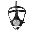 Маска-збруя для мінету LOCKINK SEVANDA Blowjob Head Harness, чорна, з м’якою вставкою у вигляді губ