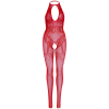Бодістокінг Leg Avenue Rhinestone Lace and Net, One Size, червоний, зі стразами, відкритий доступ