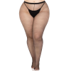 Колготки Leg Avenue Spandex micro net tights, 1X/2X, чорні, у дрібну сітку, середня посадка