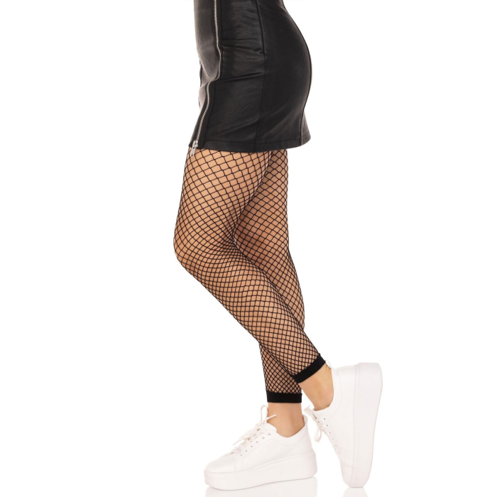 Колготки без стопи Leg Avenue Industrial Net footless tights, One Size, чорні, в сітку