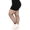 Колготки без стопи Leg Avenue Industrial Net footless tights, 1X/2X, чорні, в сітку