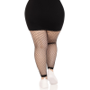 Колготки без стопи Leg Avenue Industrial Net footless tights, 1X/2X, чорні, в сітку