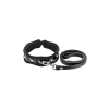 Повідець з натуральної шкіри Fetish Tentation Premium Patent leather chocker and leash