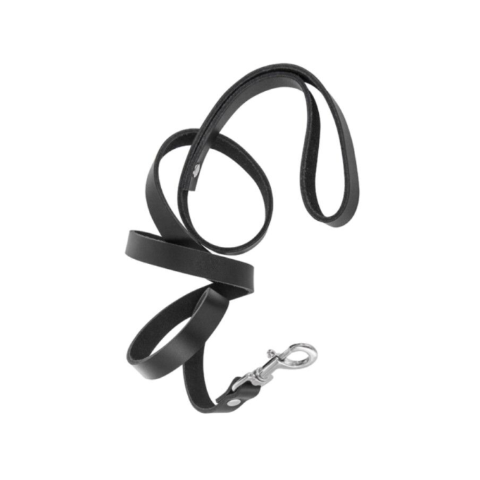 Повідець з натуральної шкіри Fetish Tentation Premium Patent leather chocker and leash