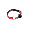 Кляп Fetish Tentation Premium Leather gag with silicone ball Red