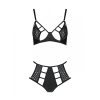 Розпродаж!!! Комплект з екошкіри Passion Tamaris Set black S/M, бюстгальтер та трусики