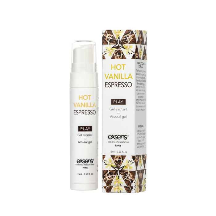 Розпродаж!!! Стимулюючий гель EXSENS Kissable Hot Vanilla Espresso 15мл (термін 11.2026)