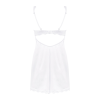 Сорочка Obsessive Amor Blanco underwire chemise & thong,L/XL, біла, мереживний ліф, стрінги в наборі
