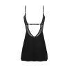 Сорочка Obsessive Bellastia chemise & thong, XS/S, непрозора, фігурне декольте, стрінги в наборі