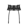Пояс для панчіх Obsessive Nutris garter belt, M/L, мереживний, з довгими пажами