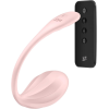 Смарт-віброяйце Satisfyer Ribbed Petal Connect App Rose, керування зі смартфона, пульт ДК