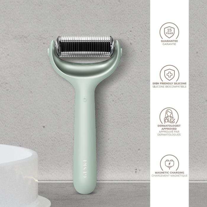 Ролер для голкової мезотерапії обличчя та тіла GESKE MicroNeedle Face&Body Roller 9в1 green