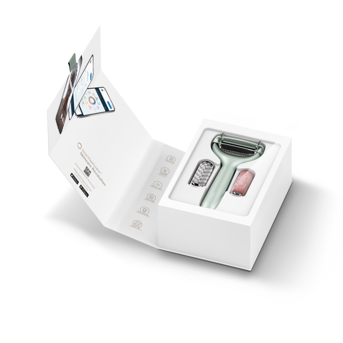 Ролер для голкової мезотерапії обличчя та тіла GESKE MicroNeedle Face&Body Roller 9в1 green