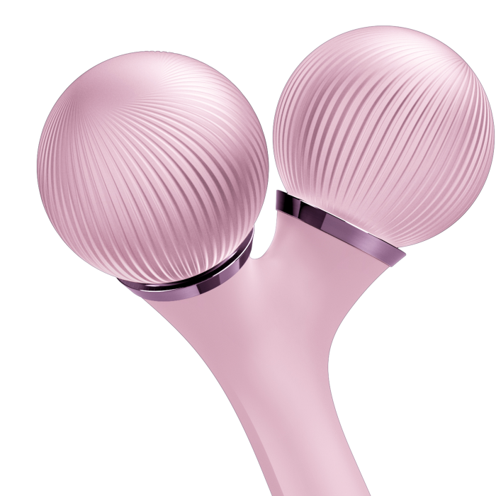 Електронний ультразвуковий ролик для обличчя та тіла GESKE Sonic Facial&Body Roller 4в1 pink