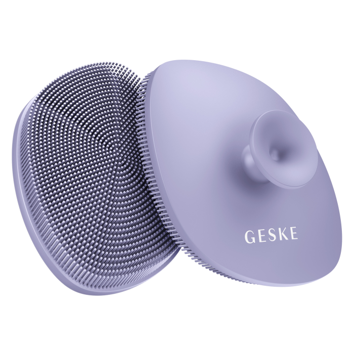 Щітка для обличчя GESKE Facial Brush 4в1 з тримачем purple