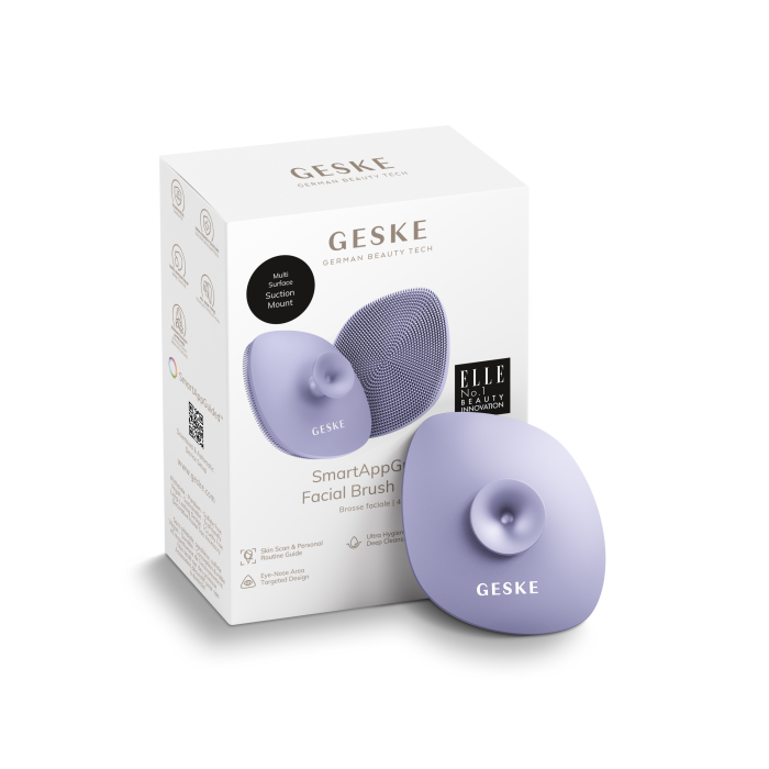 Щітка для обличчя GESKE Facial Brush 4в1 з тримачем purple