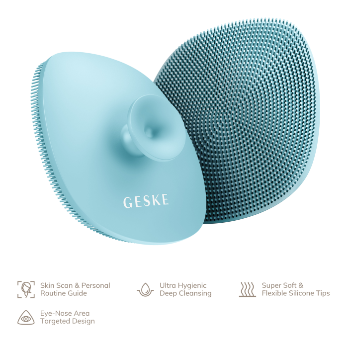 Щітка для обличчя GESKE Facial Brush 4в1 з тримачем turquoise