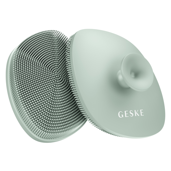 Щітка для обличчя GESKE Facial Brush 4в1 з тримачем green