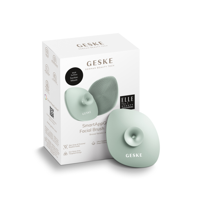 Щітка для обличчя GESKE Facial Brush 4в1 з тримачем green