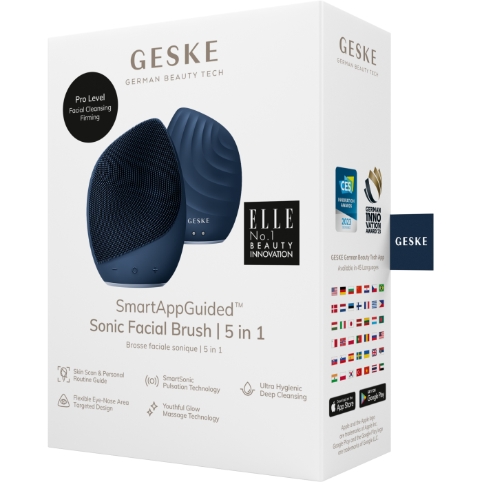 Електронна ультразвукова щітка для обличчя GESKE Sonic Facial Brush 5в1 midnight