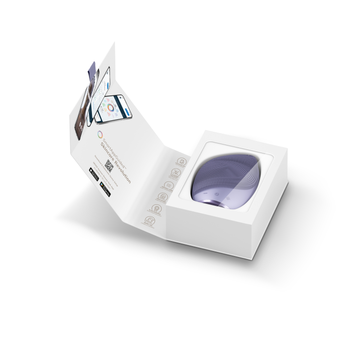 Електронна ультразвукова щітка для обличчя GESKE Sonic Facial Brush 5в1 purple