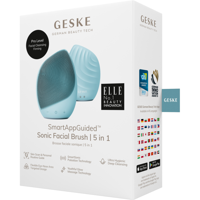 Електронна ультразвукова щітка для обличчя GESKE Sonic Facial Brush 5в1 turtoise