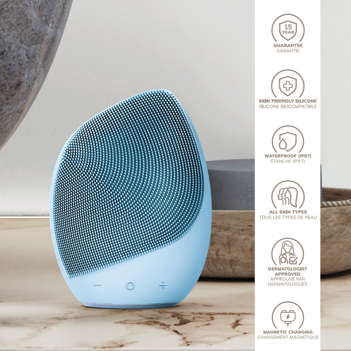 Електронна ультразвукова щітка для обличчя GESKE Sonic Facial Brush 5в1 aquamarine