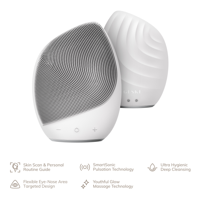 Електронна ультразвукова щітка для обличчя GESKE Sonic Facial Brush 5в1 white