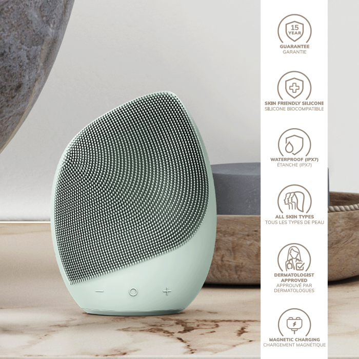 Електронна ультразвукова щітка для обличчя GESKE Sonic Facial Brush 5в1 green