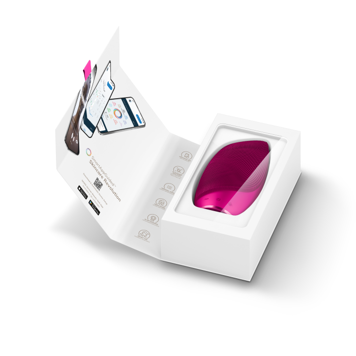 Електронна звукова термо щітка для обличчя GESKE Sonic Thermo Facial Brush 6в1 magenta