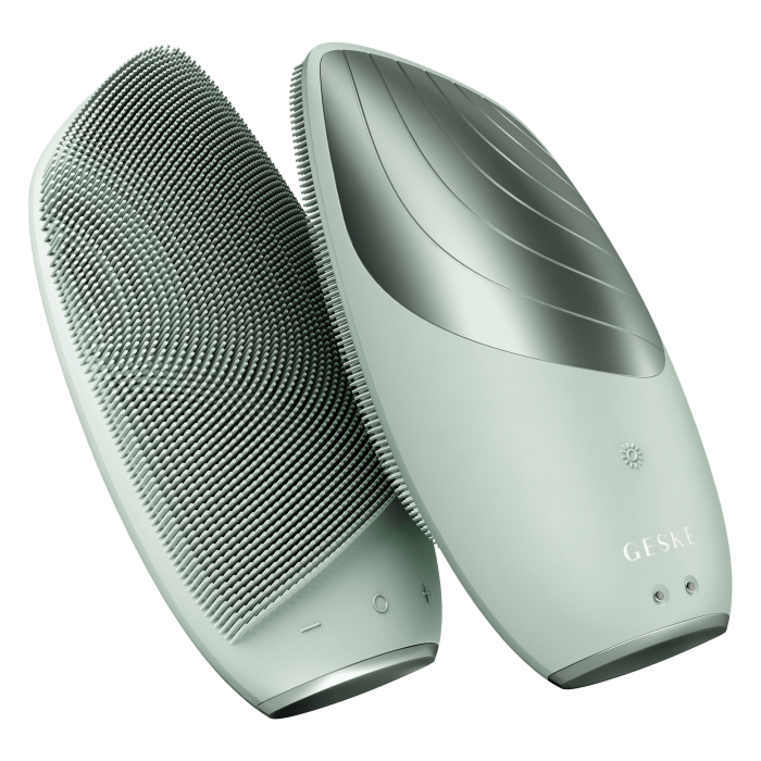 Електронна звукова термо щітка для обличчя GESKE Sonic Thermo Facial Brush 6в1 green