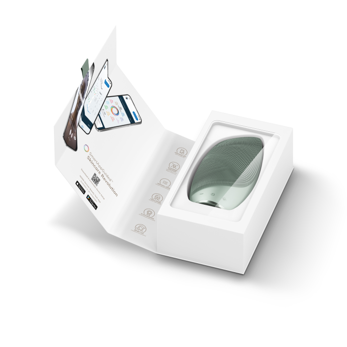 Електронна звукова термо щітка для обличчя GESKE Sonic Thermo Facial Brush 6в1 green