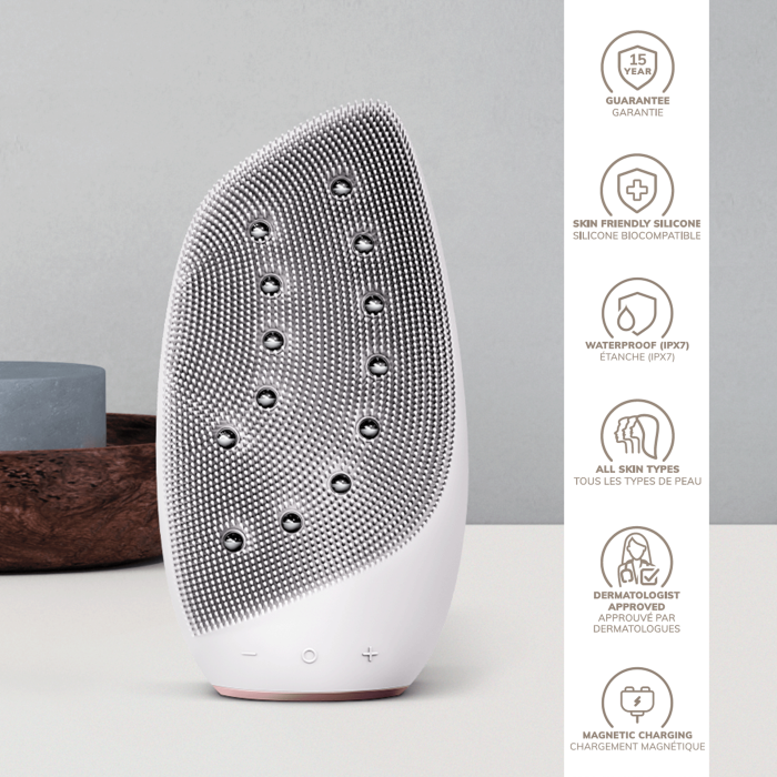Очищувальна щітка для обличчя GESKE Sonic Thermo Facial Brush&Face-Lifter 8в1 starlight