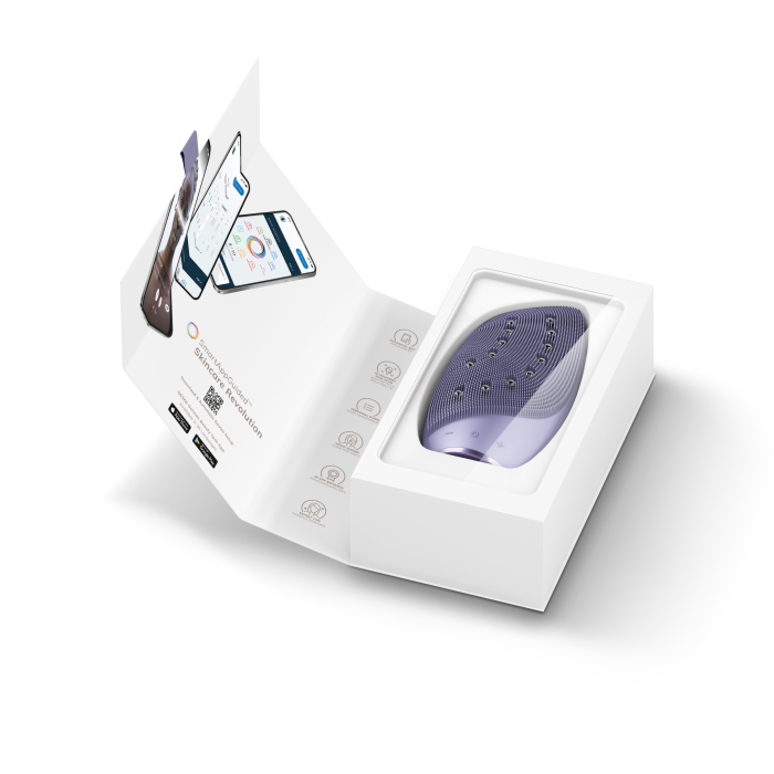 Очищувальна щітка для обличчя GESKE Sonic Thermo Facial Brush&Face-Lifter 8в1 purple