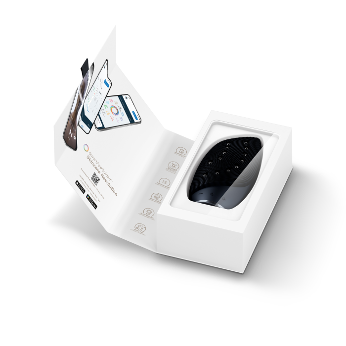 Очищувальна щітка для обличчя GESKE Sonic Thermo Facial Brush&Face-Lifter 8в1 black