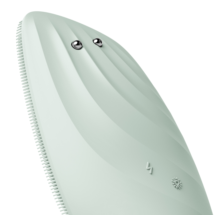 Очищувальна щітка для обличчя GESKE Sonic Thermo Facial Brush&Face-Lifter 8в1 green