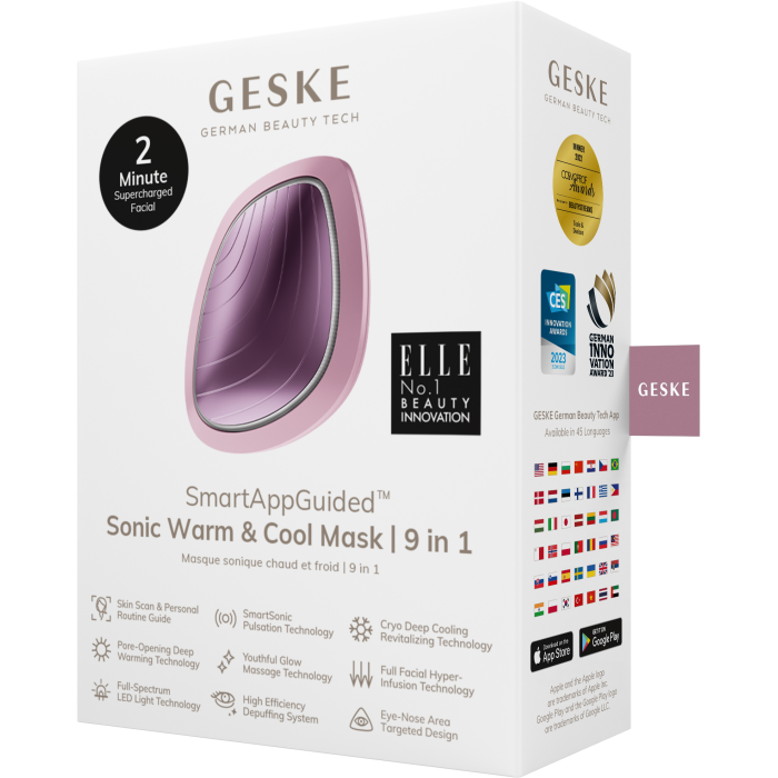 Ультразвукова маска тепло та холод GESKE Sonic Warm&Cool Mask 9в1 pink