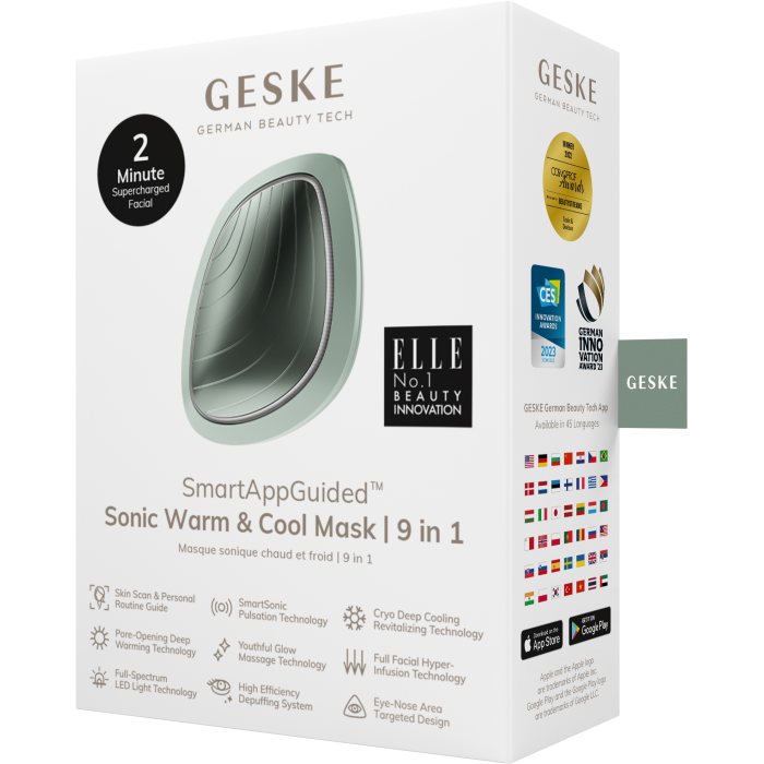 Ультразвукова маска тепло та холод GESKE Sonic Warm&Cool Mask 9в1 green
