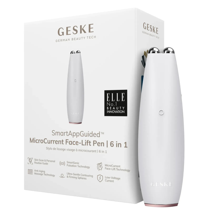 Мікрострумова ручка для підтяжки обличчя GESKE MicroCurrent Face-Lift Pen 6в1 starlight