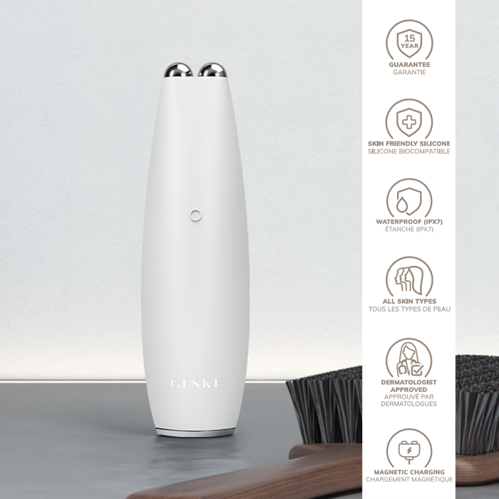 Мікрострумова ручка для підтяжки обличчя GESKE MicroCurrent Face-Lift Pen 6в1 white