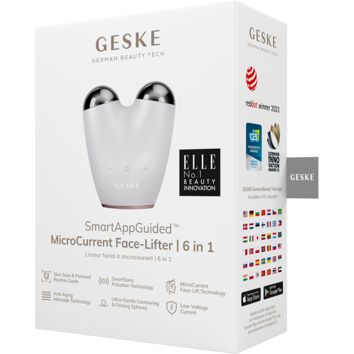 Мікрострумовий підтягувач обличчя GESKE MicroCurrent Face-Lifter 6в1 starlight