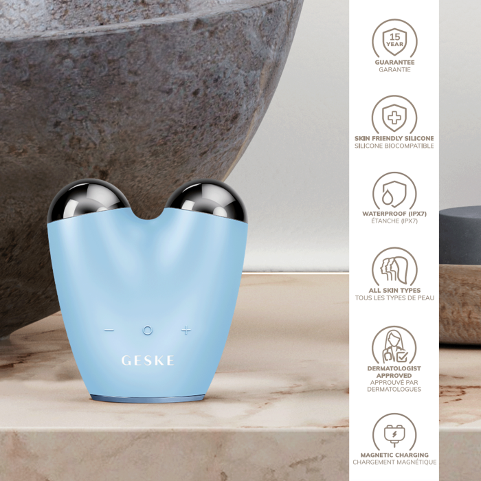 Мікрострумовий підтягувач обличчя GESKE MicroCurrent Face-Lifter 6в1 aquamarine