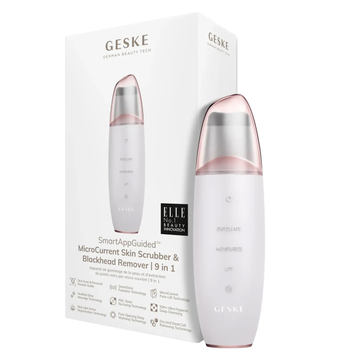 Мікрострумовий скрабер для шкіри та усунення чорних точок GESKE MicroCurrent Skin Scrubber&Blackhead Remover 9в1 starlight