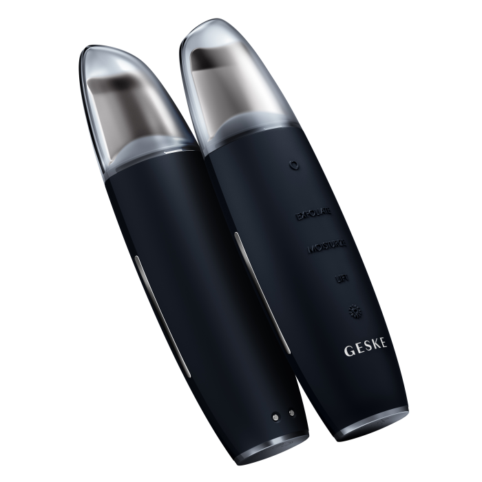 Мікрострумовий скрабер для шкіри та усунення чорних точок GESKE MicroCurrent Skin Scrubber&Blackhead Remover 9в1 black
