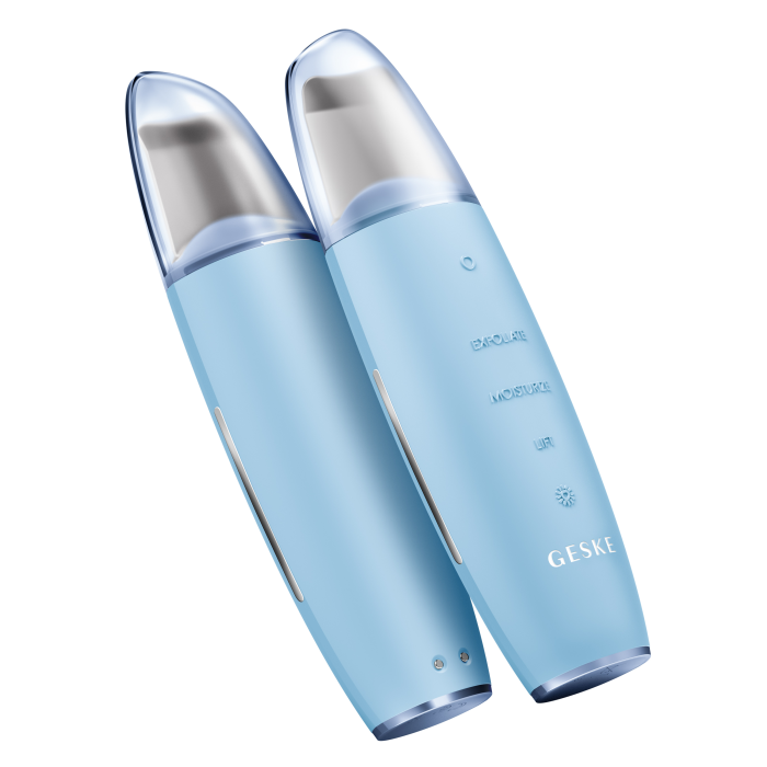 Мікрострумовий скрабер для шкіри та усунення чорних точок GESKE MicroCurrent Skin Scrubber&Blackhead Remover 9в1 aquamarine