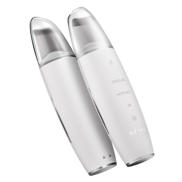 Мікрострумовий скрабер для шкіри та усунення чорних точок GESKE MicroCurrent Skin Scrubber&Blackhead Remover 9в1 white