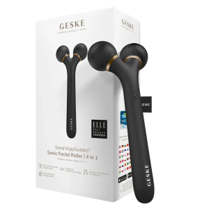 Електронний ультразвуковий ролик для обличчя GESKE Sonic Facial Roller 4в1 gray
