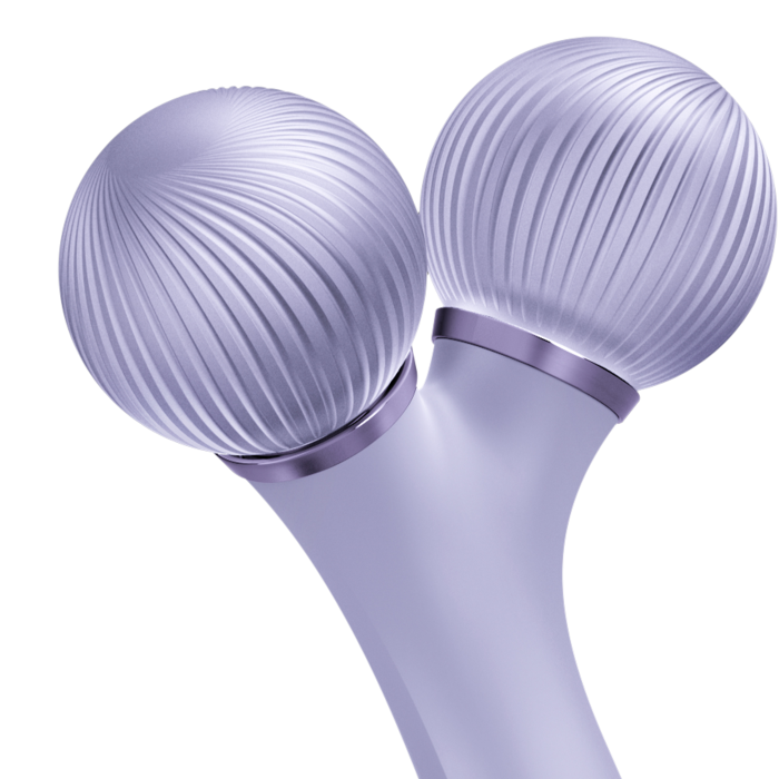 Електронний ультразвуковий ролик для обличчя GESKE Sonic Facial Roller 4в1 purple