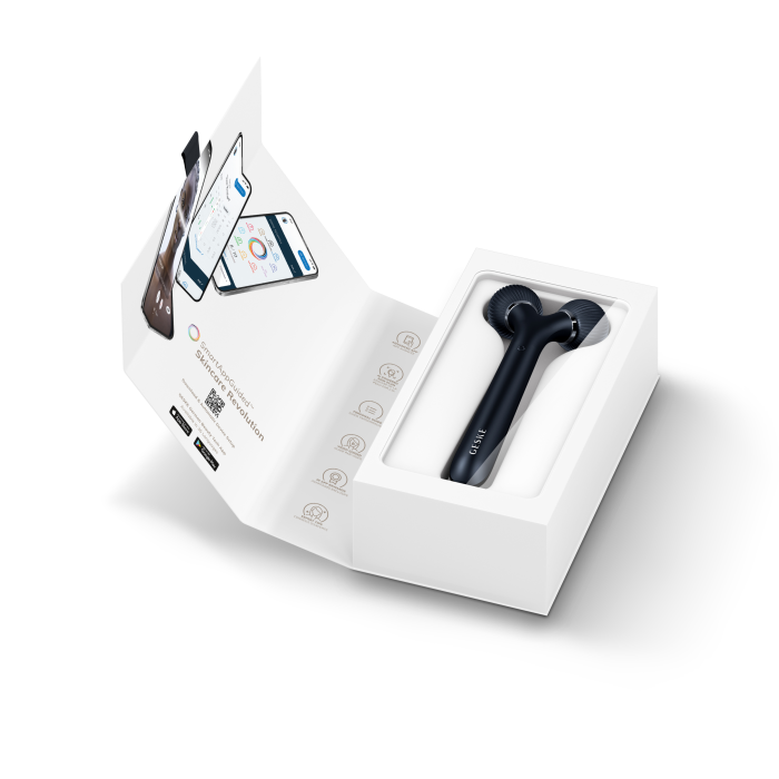 Електронний ультразвуковий ролик для обличчя GESKE Sonic Facial Roller 4в1 black
