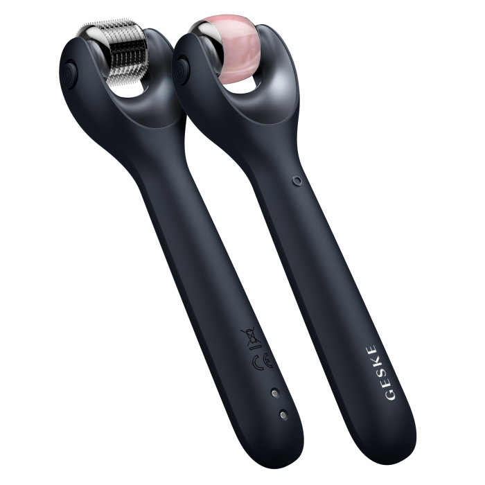 Електронний ролер для обличчя з мікроголками GESKE MicroNeedle Face Roller 9в1 black